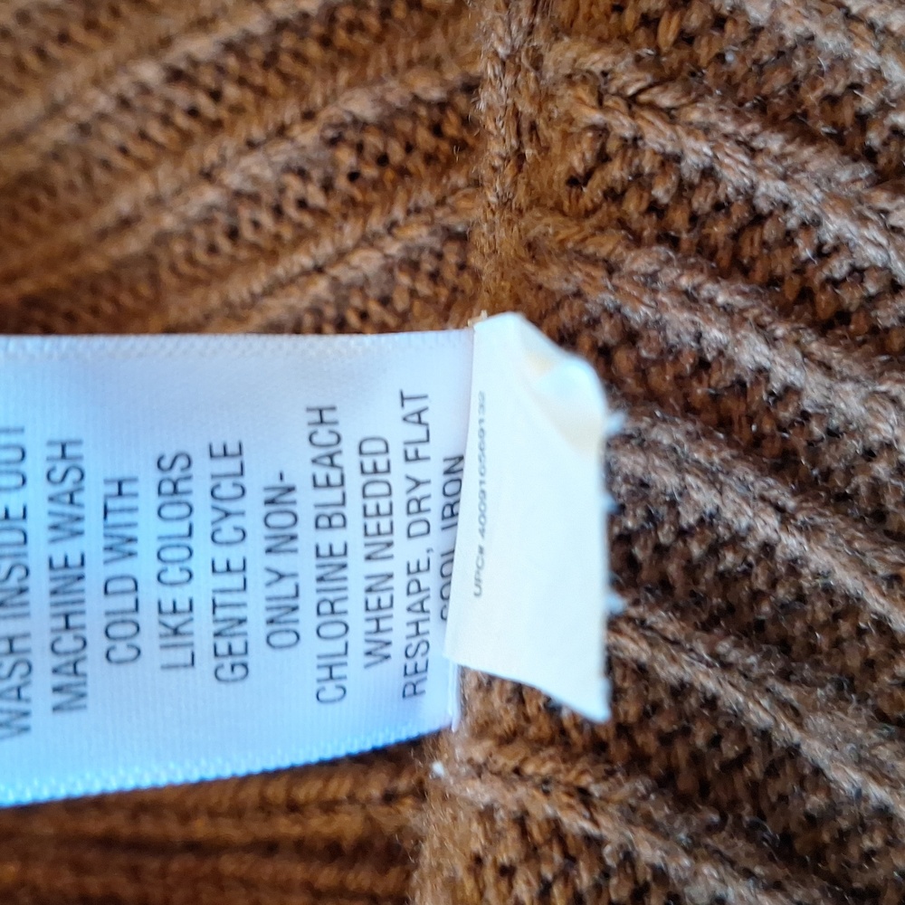 Pre-owned Cozy Brown Women's Cardigan Sweater Size L - Picture 6 of 6
